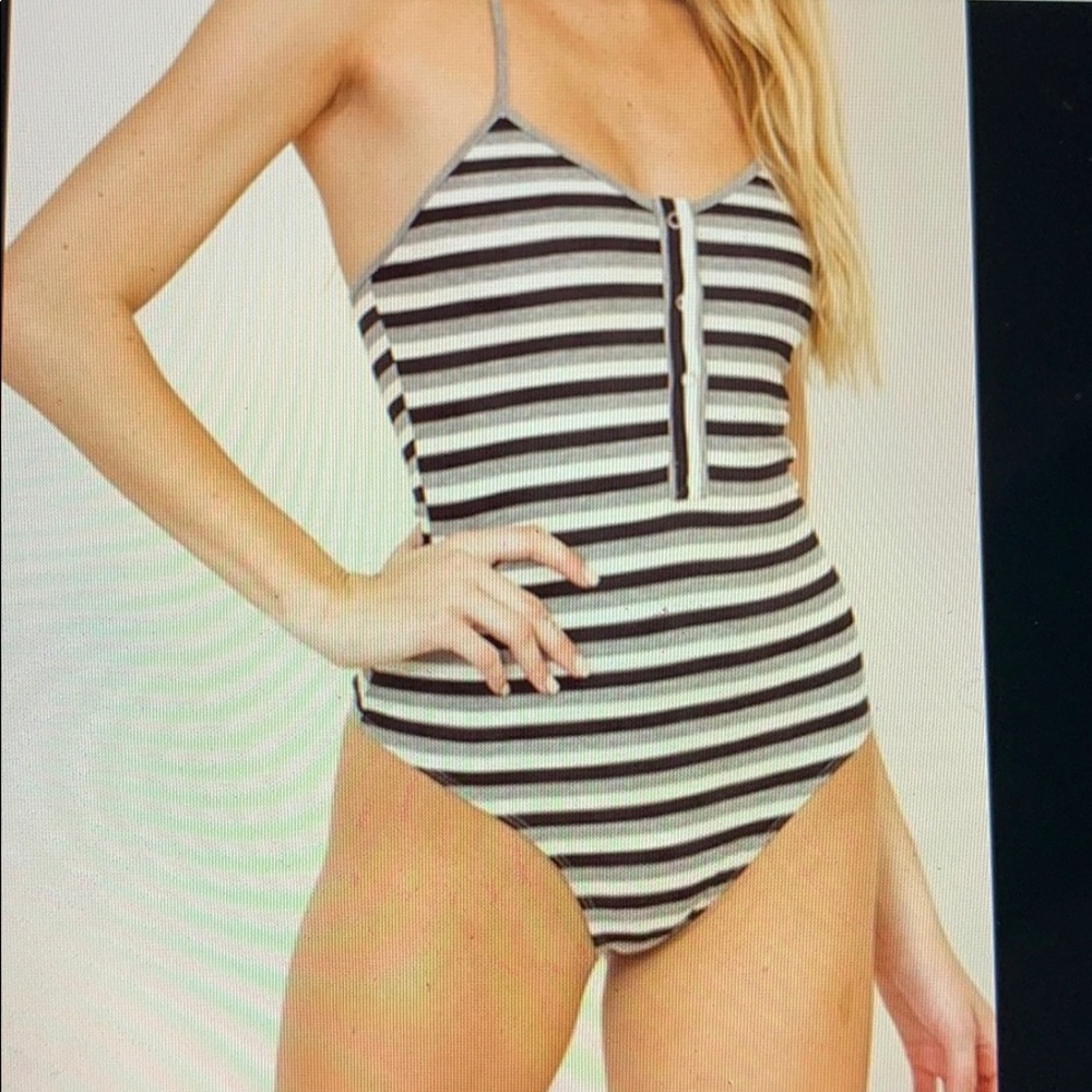 Striped bodysuit